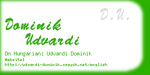 dominik udvardi business card